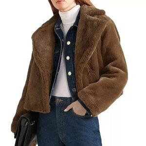 NWT Vince Faux Fur Moto Jacket